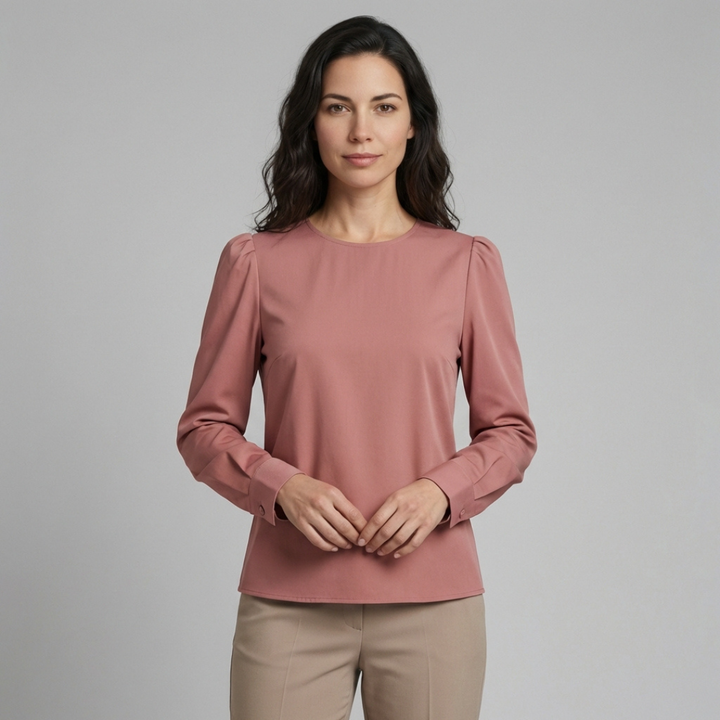 Livia - Elegancka bluzka z okrągłym dekoltem