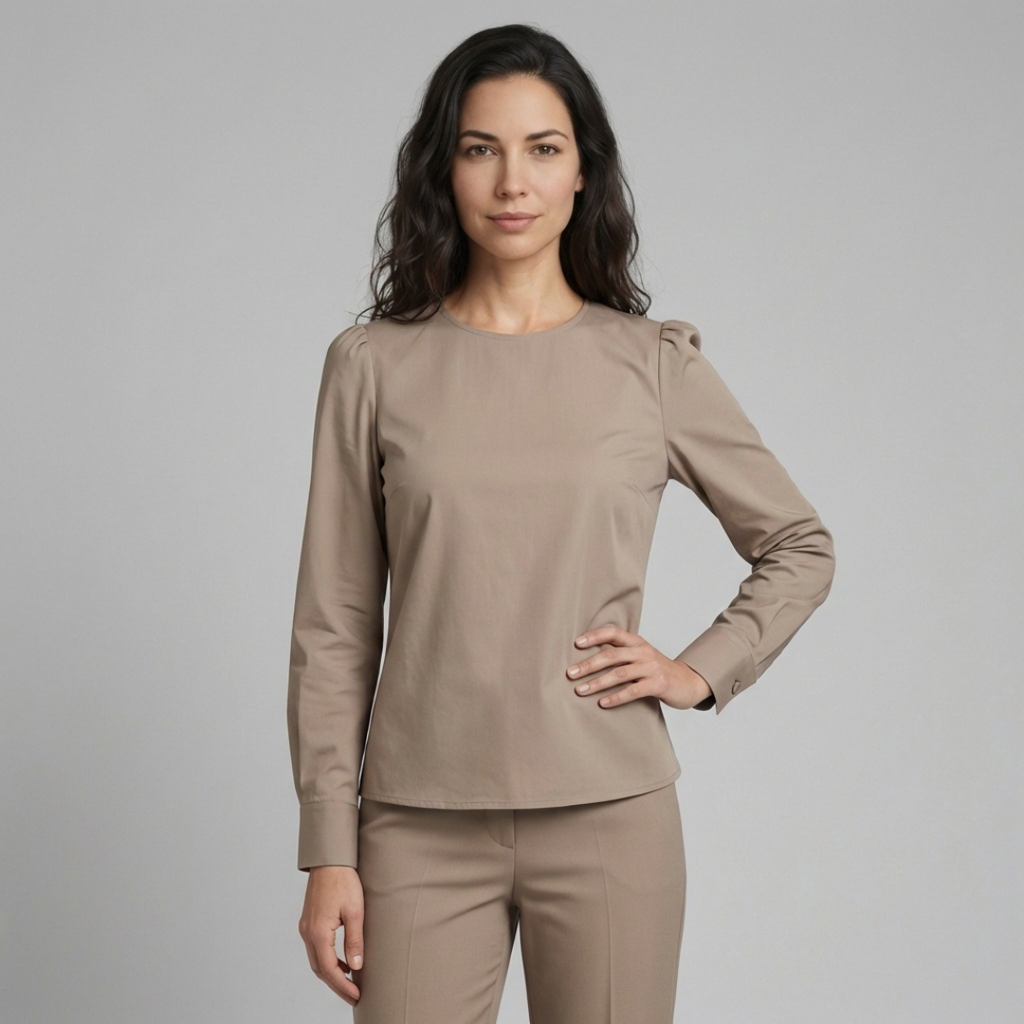 Livia - Elegancka bluzka z okrągłym dekoltem