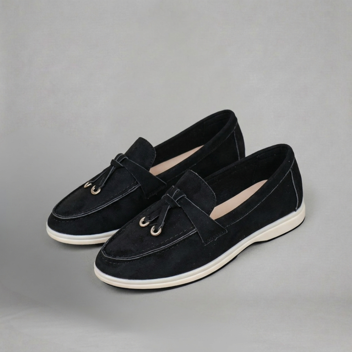 Halina - Damskie Loafersy z Detalem Frędzli i Lekką Platformą