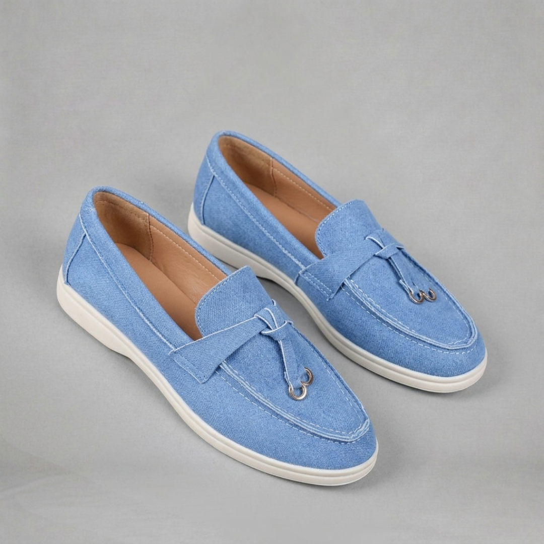 Halina - Damskie Loafersy z Detalem Frędzli i Lekką Platformą