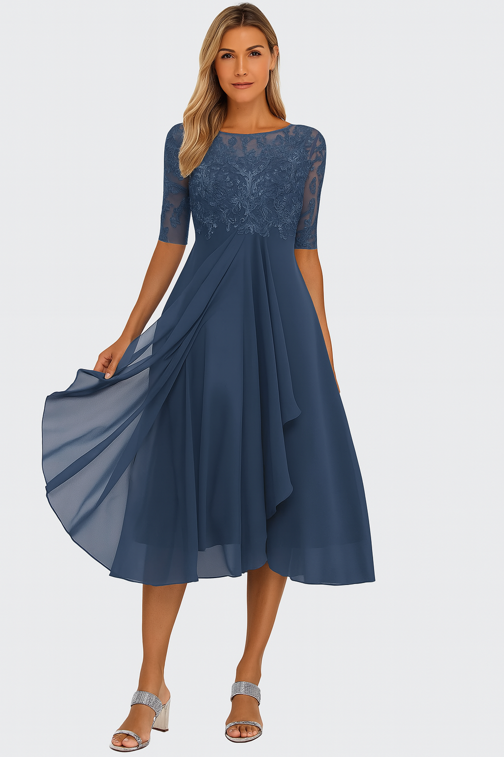 Greta | Damska Sukienka Midi A-Linia 3