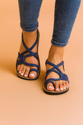 Sandały z warkoczowym splotem i wiązaniem w stylu lace